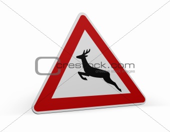 attention deer crossing