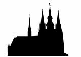Prague castle - Cathedral of Saint Vitus - vector