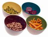 Variety of Canned Vegetables in Bowls