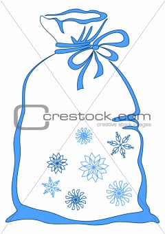 Bag with snowflakes
