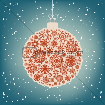 Beautiful Christmas ball illustration. EPS 8