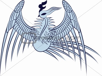 tribal bird symbol design