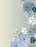 Stylish floral grey background