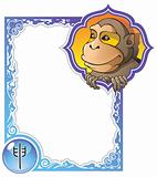 Chinese horoscope frame series: Monkey