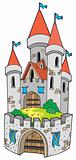 Cartoon castle with fortification