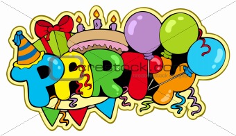 Image 3246099: Cartoon party sign from Crestock Stock Photos