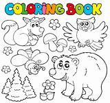 Coloring book with forest animals 1