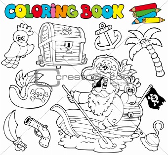 Coloring book with pirates 1