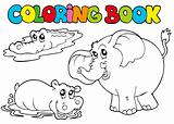 Coloring book with tropic animals 1