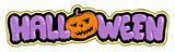 Halloween sign with pumpkin