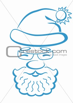 Santa Claus face, pictogram