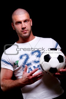 young and attractive football player
