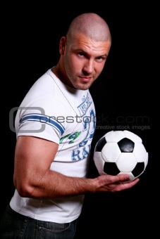 young and attractive football player