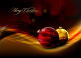 Vector Christmas Card | Shiny Golden Decoration
