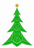 Christmas fir-tree with star