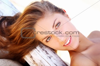 sexy and beautiful woman on beach