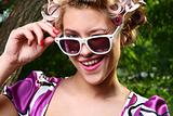 beautiful young woman with sunglasses