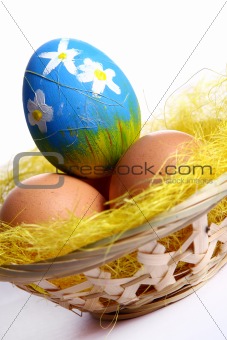 easter backgroung with eggs