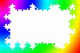 Multicolored puzzle frame