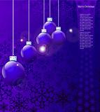 Christmas Template Over violet. Vector