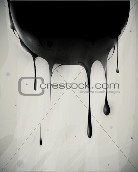 abstract oil slick flows with drops