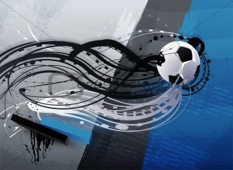 abstract soccer ball on a grunge background