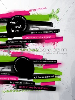 abstract vector graphic, banner in graffiti style