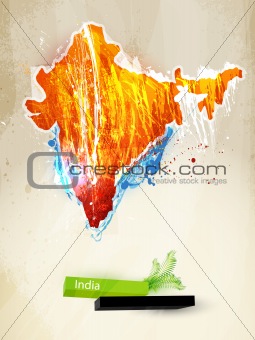 abstract illustration of the continent India