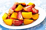 Roasted red and golden beets