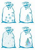 Christmas symbols on bags