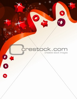 Christmas background with ribbon