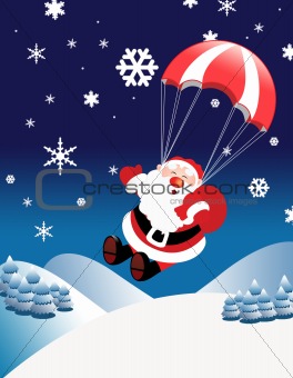 Illustration with Santa Claus