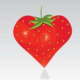 Strawberry with shape like heart.