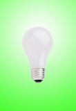 electric light bulb isolated on green background