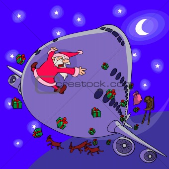 Santa Claus versus plane