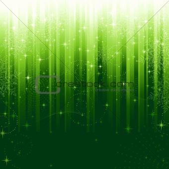 Festive green striped background