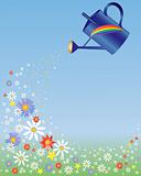 rainbow watering can