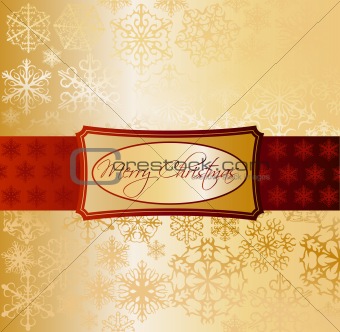 Gold Christmas Background. Vector