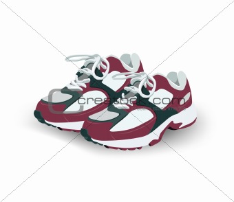 Sport shoes, sneakers. Vector illustration
