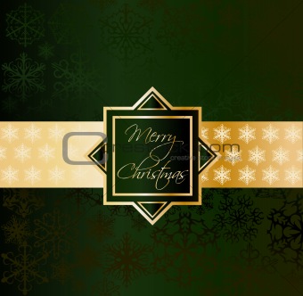 Green Christmas Background. Vector