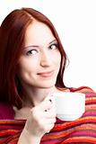 Woman With Cup Of Coffe