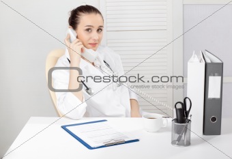 Closeup Of Medical Doctor Working