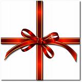Gift red bow. Vector