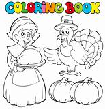 Coloring book Thanksgiving theme