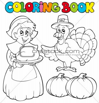 Coloring book Thanksgiving theme