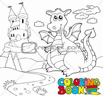 Coloring book with big dragon 2
