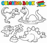 Coloring book with dinosaurs 1