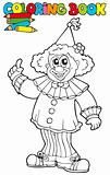 Coloring book with funny clown