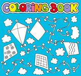 Coloring book with various kites