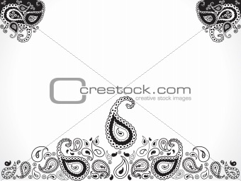 abstract floral ornament design